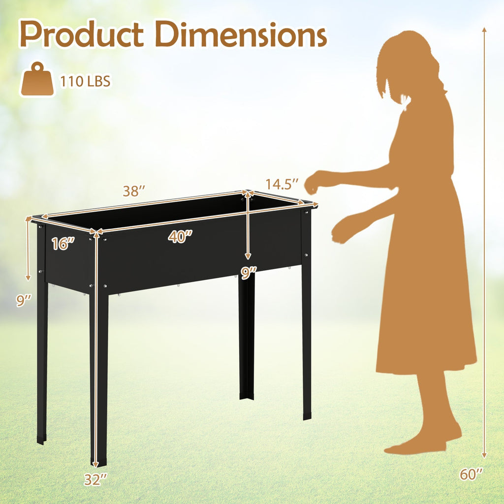 Elevated Metal Raised Garden Bed