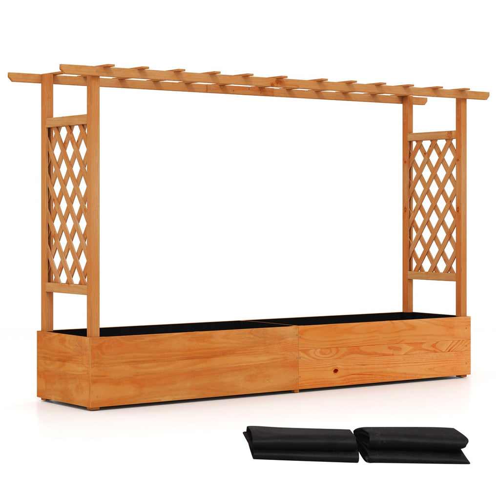 Raised Garden Bed Planter with Trellis