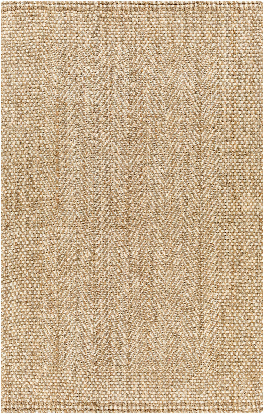 Dinah natural handwoven jute rug in tan and beige