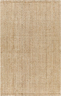 Dinah natural handwoven jute rug in tan and beige