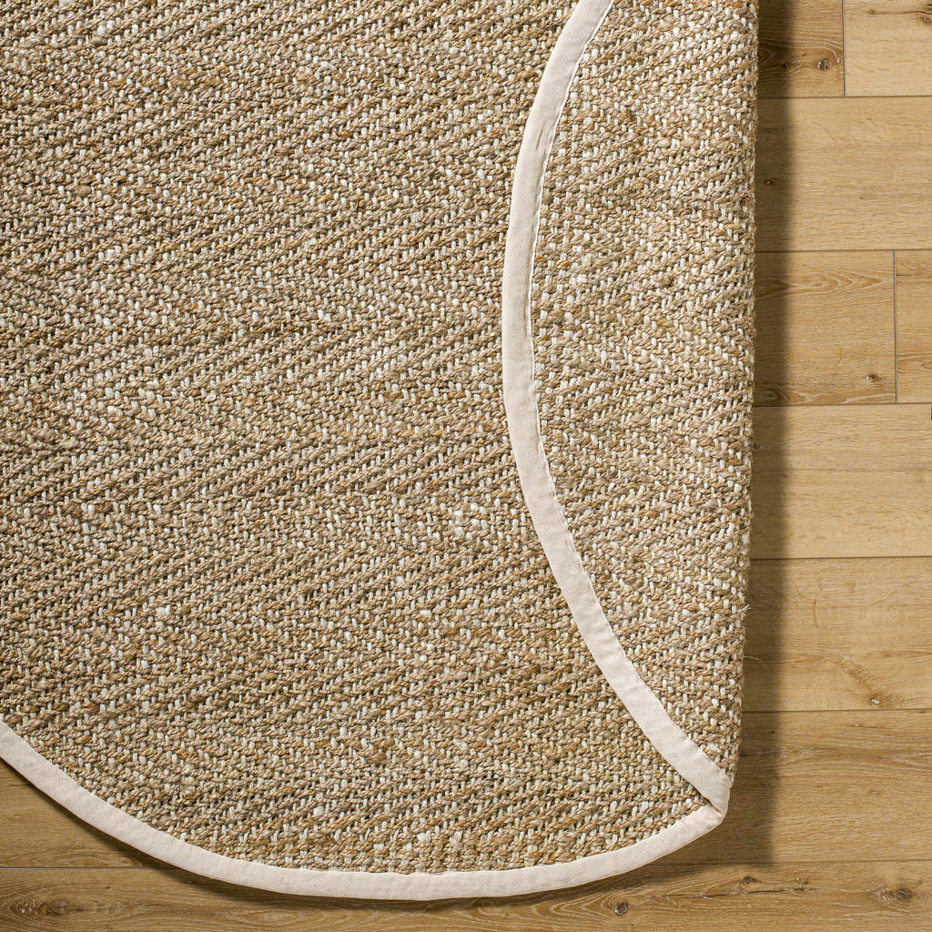 Folded round Dinah natural jute rug