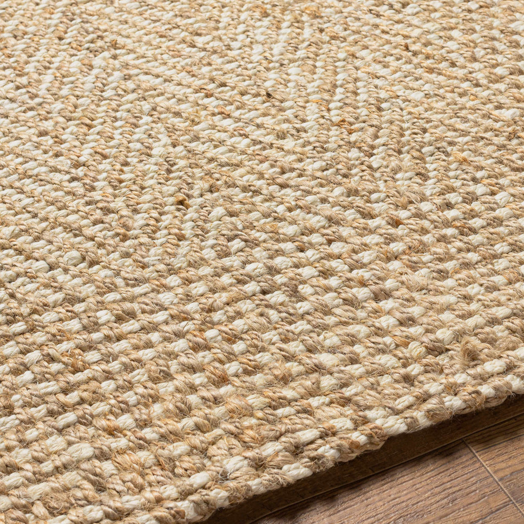 Close-up texture of Dinah natural handwoven jute rug