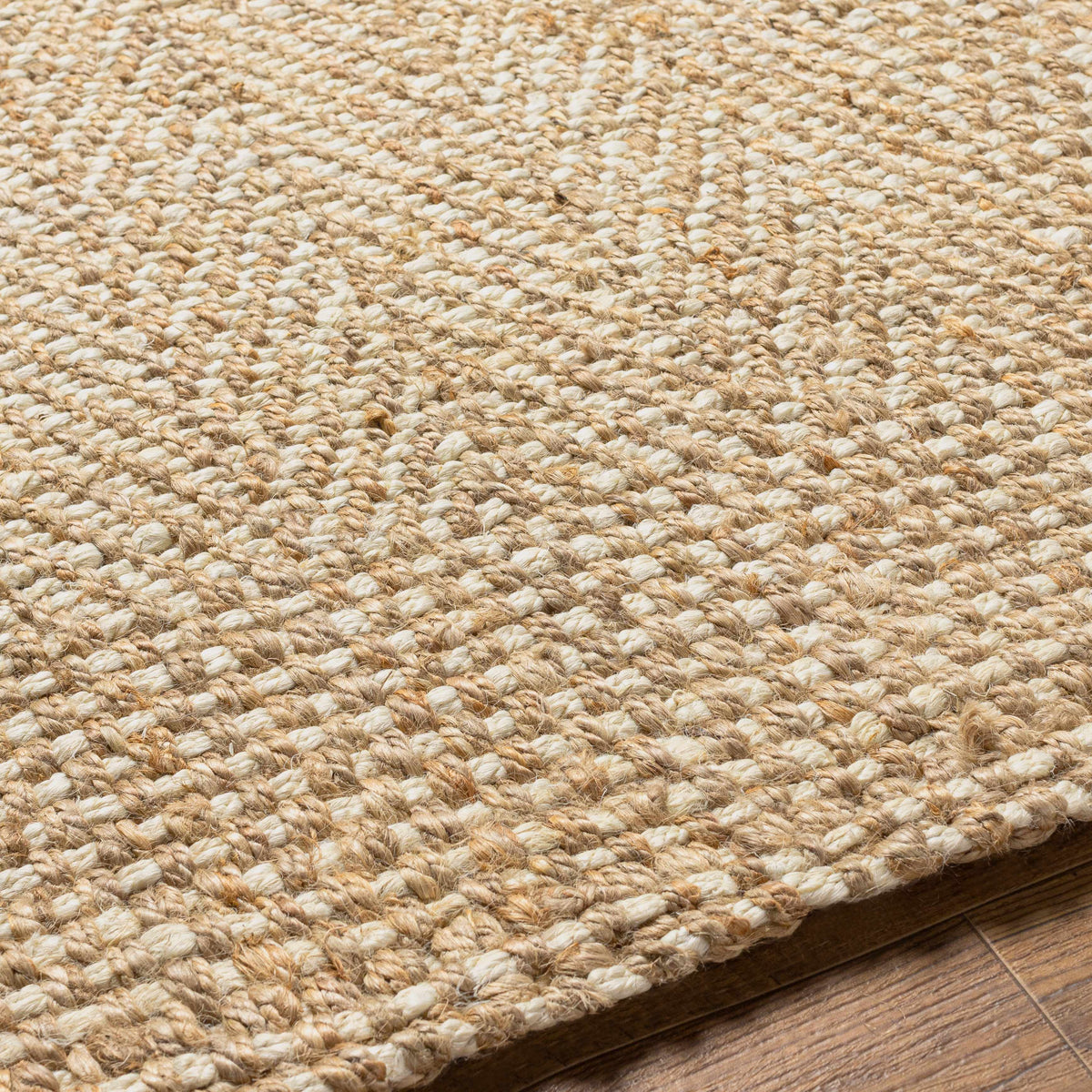 Close-up texture of Dinah natural handwoven jute rug