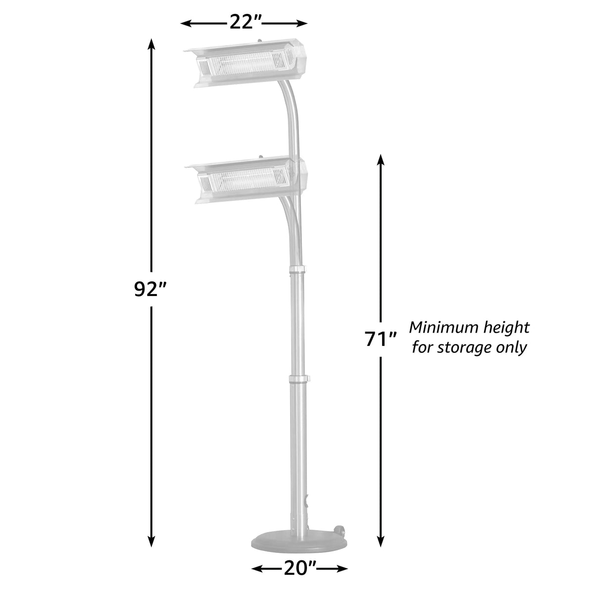 Telescoping Electric Infrared Patio Heater