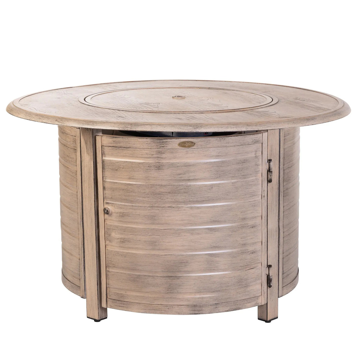 Driftwood Round Gas Fire Table