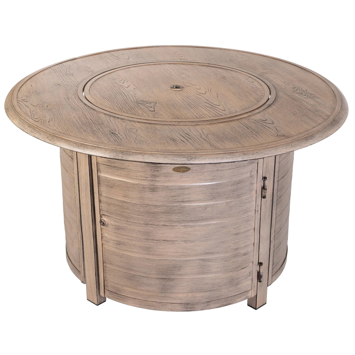 Driftwood Round Gas Fire Table