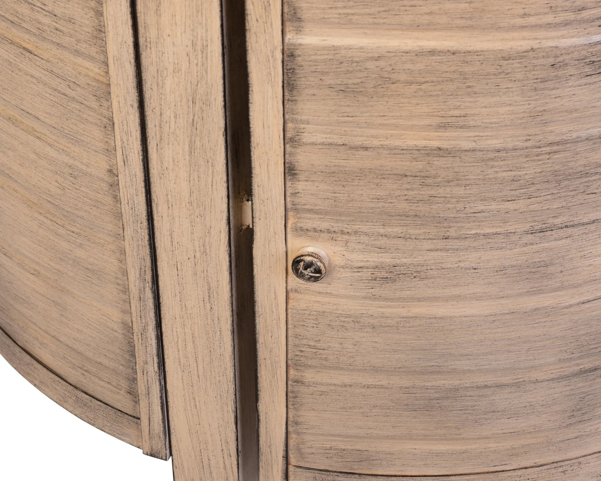 Driftwood Round Gas Fire Table