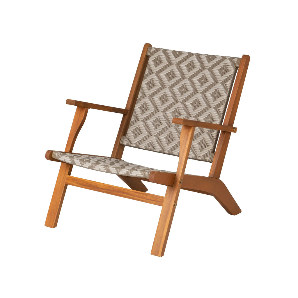 Acacia Outdoor Chair in Diamond-Weave Wicker