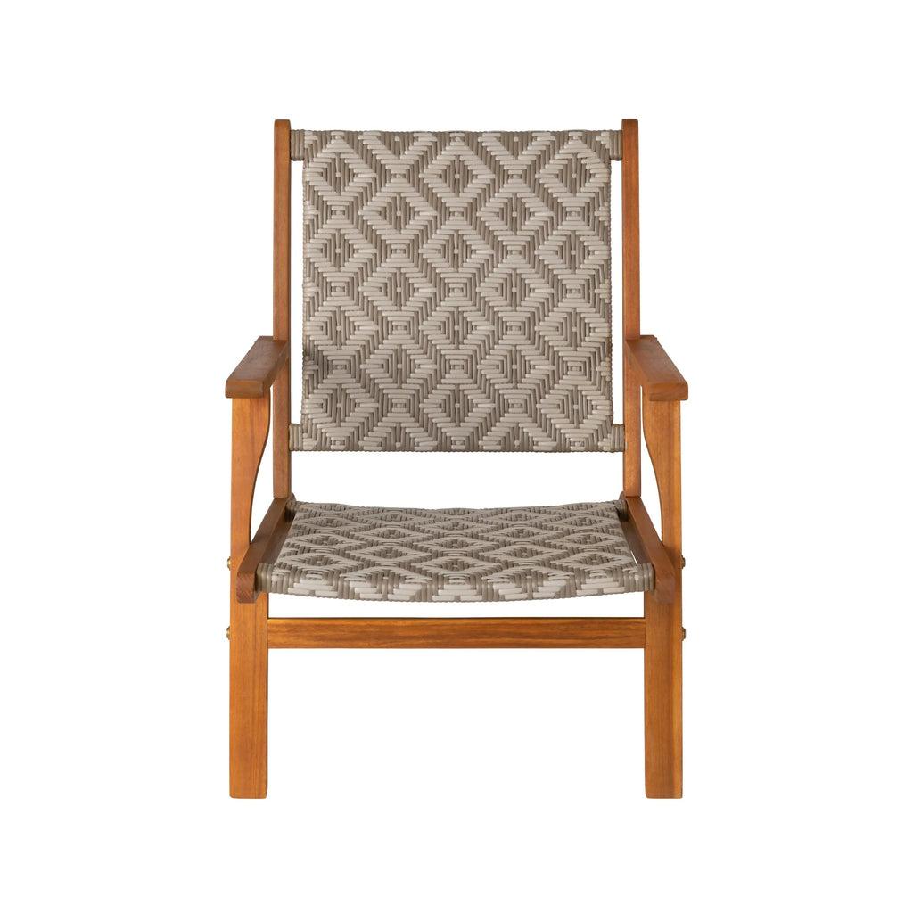 Acacia Outdoor Chair in Diamond-Weave Wicker
