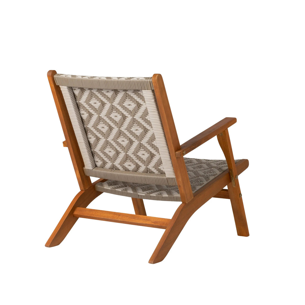 Acacia Outdoor Chair in Diamond-Weave Wicker