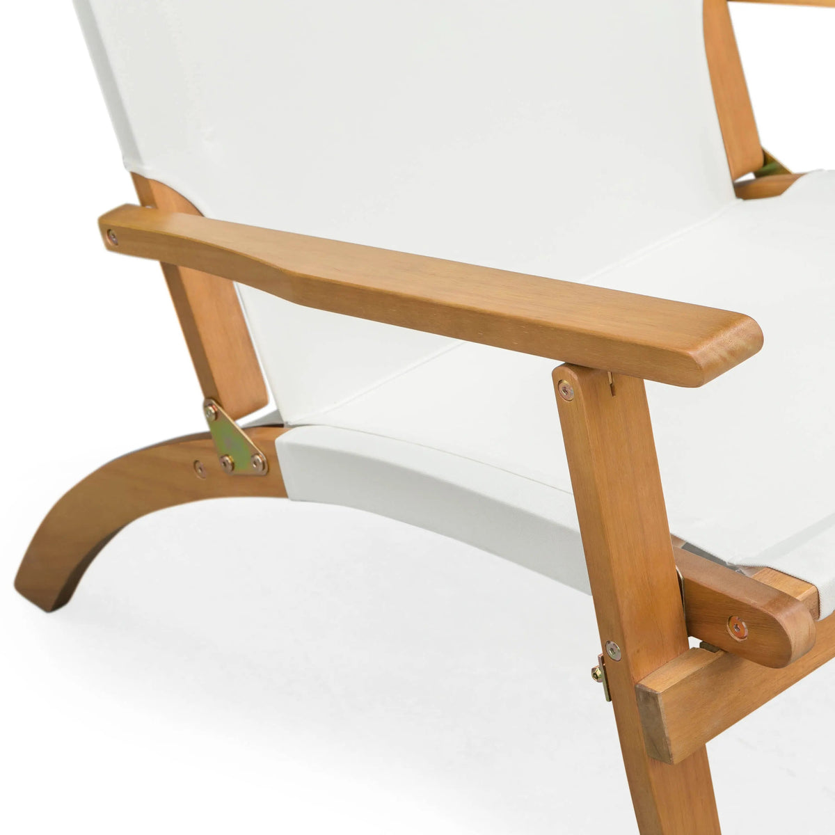 Walker Folding Eucalyptus Wood Outdoor Lounge Chair