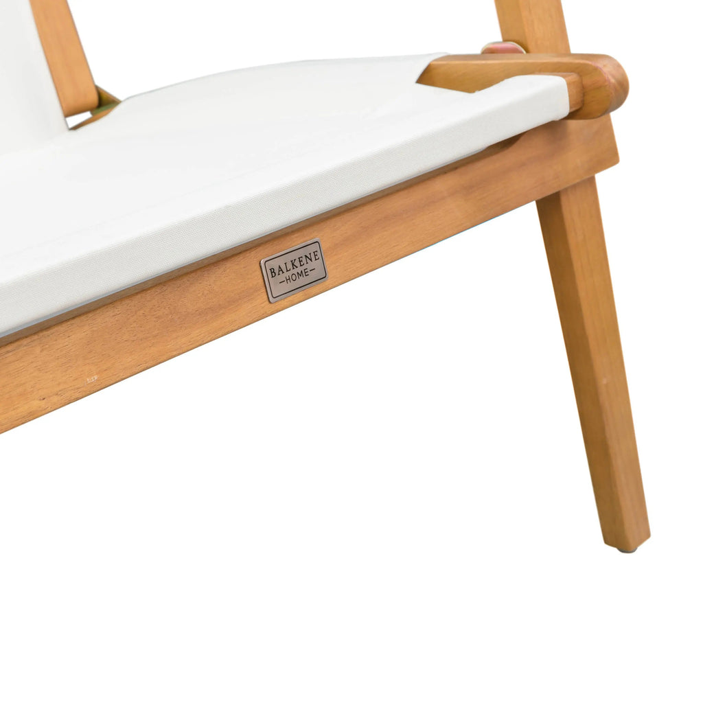 Walker Folding Eucalyptus Wood Outdoor Lounge Chair