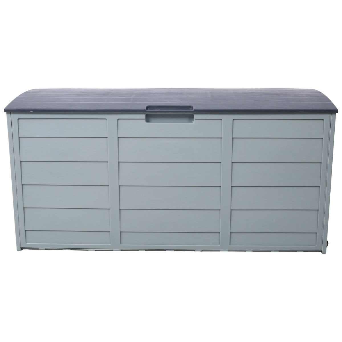 75 Gallon Resin Deck Box with Wheels for Outdoor Storage