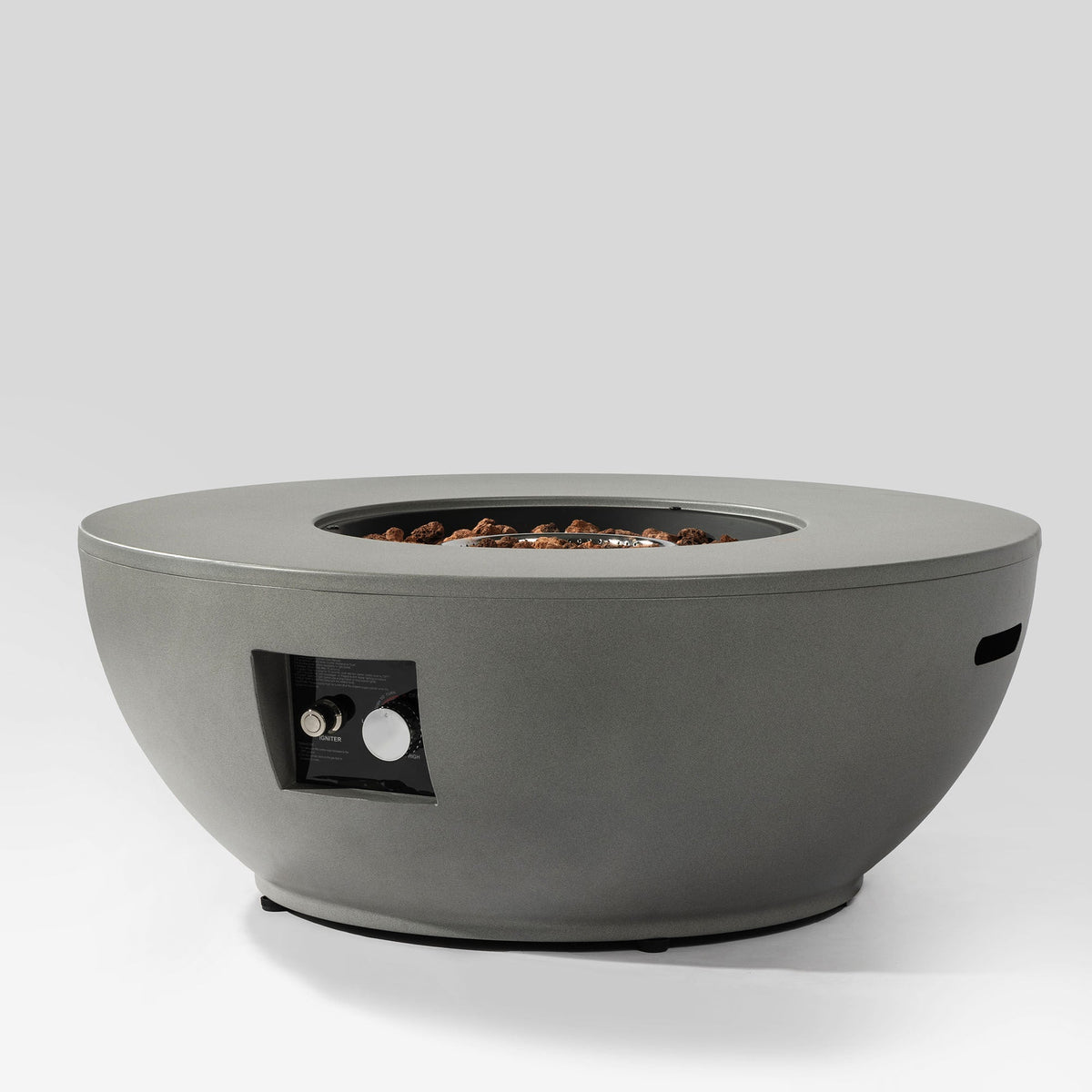 36-Inch Propane Gas Fire Pit Table – Grey Steel