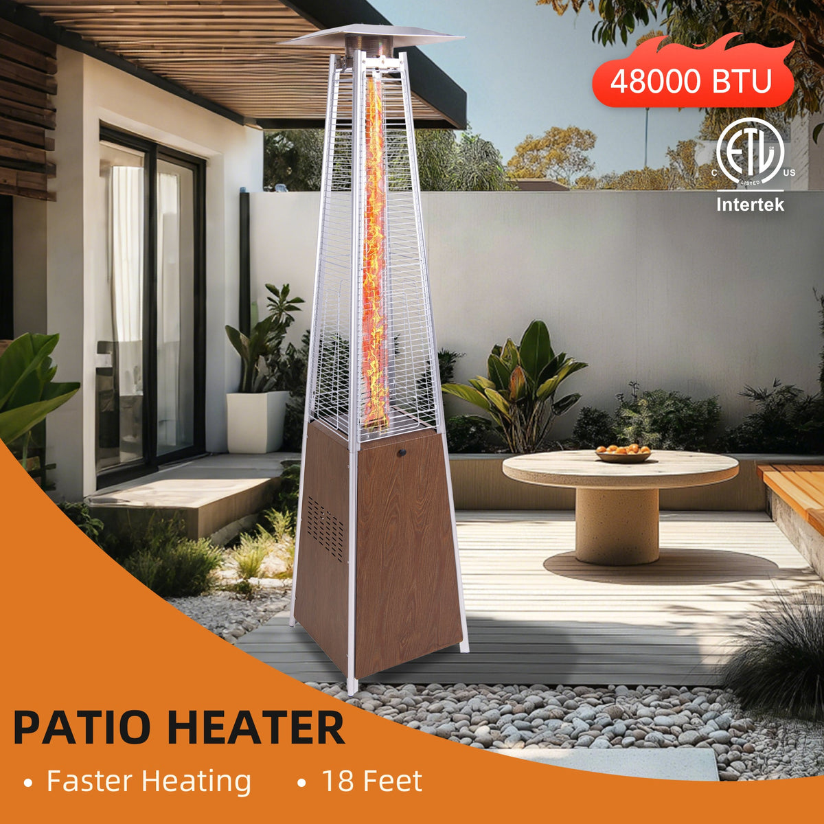 48,000 BTU Pyramid Patio Heater