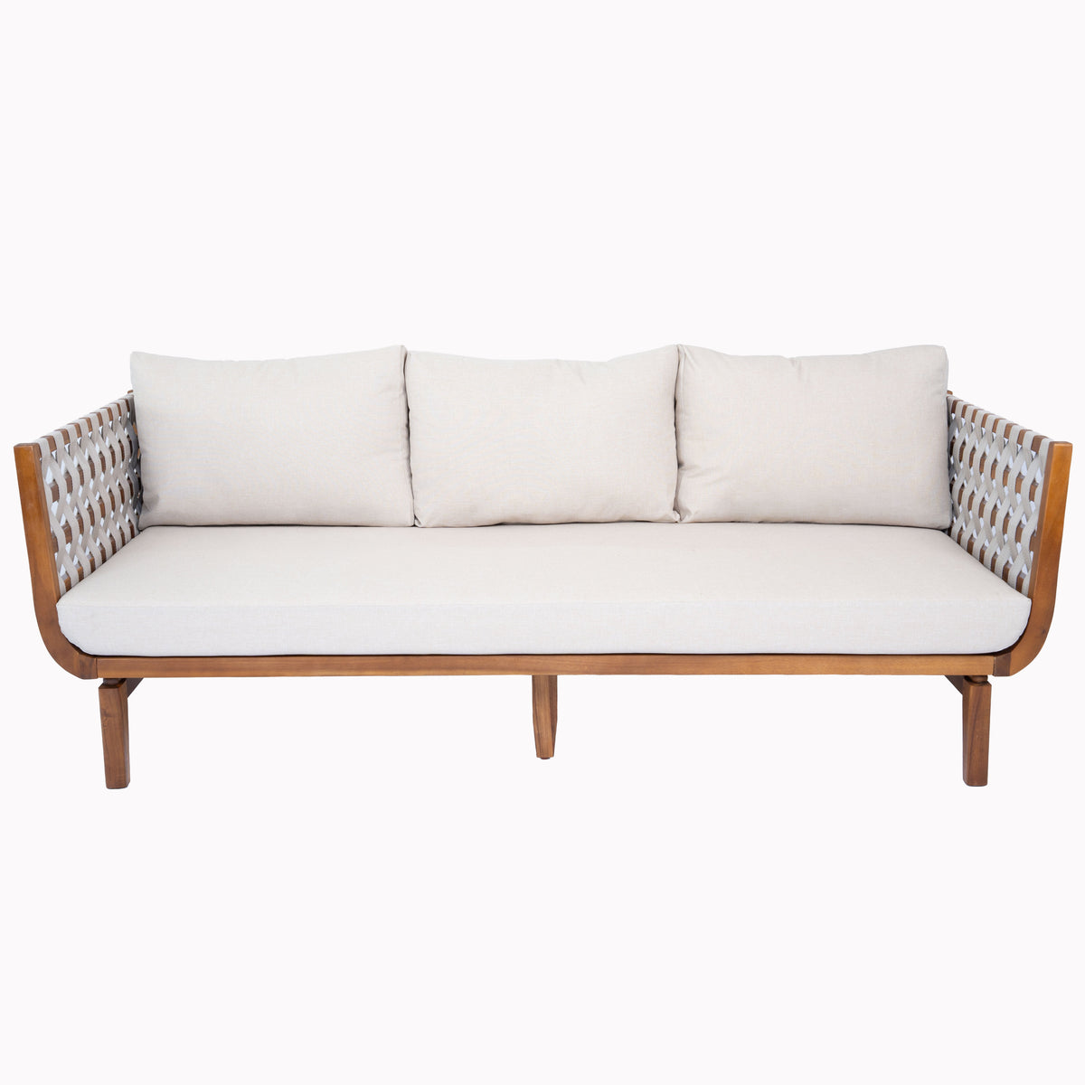 4-Piece Acacia Wood & Rope Patio Set