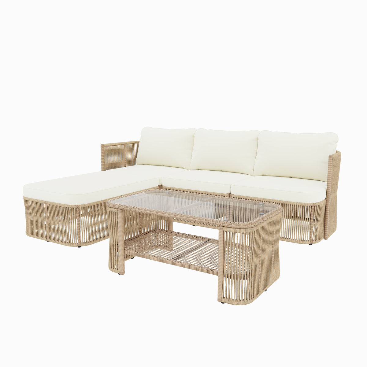 Modular PE Wicker Outdoor Sectional
