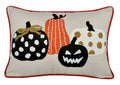 Embroidered Halloween Pumpkin Lumbar Pillow – 14" x 20"
