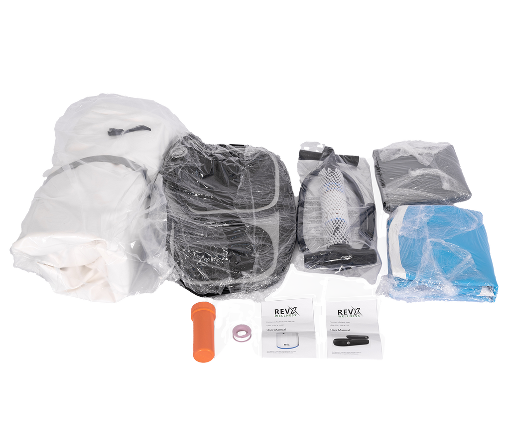 RevX Inflatable Cold Plunge Barrel with Steps
