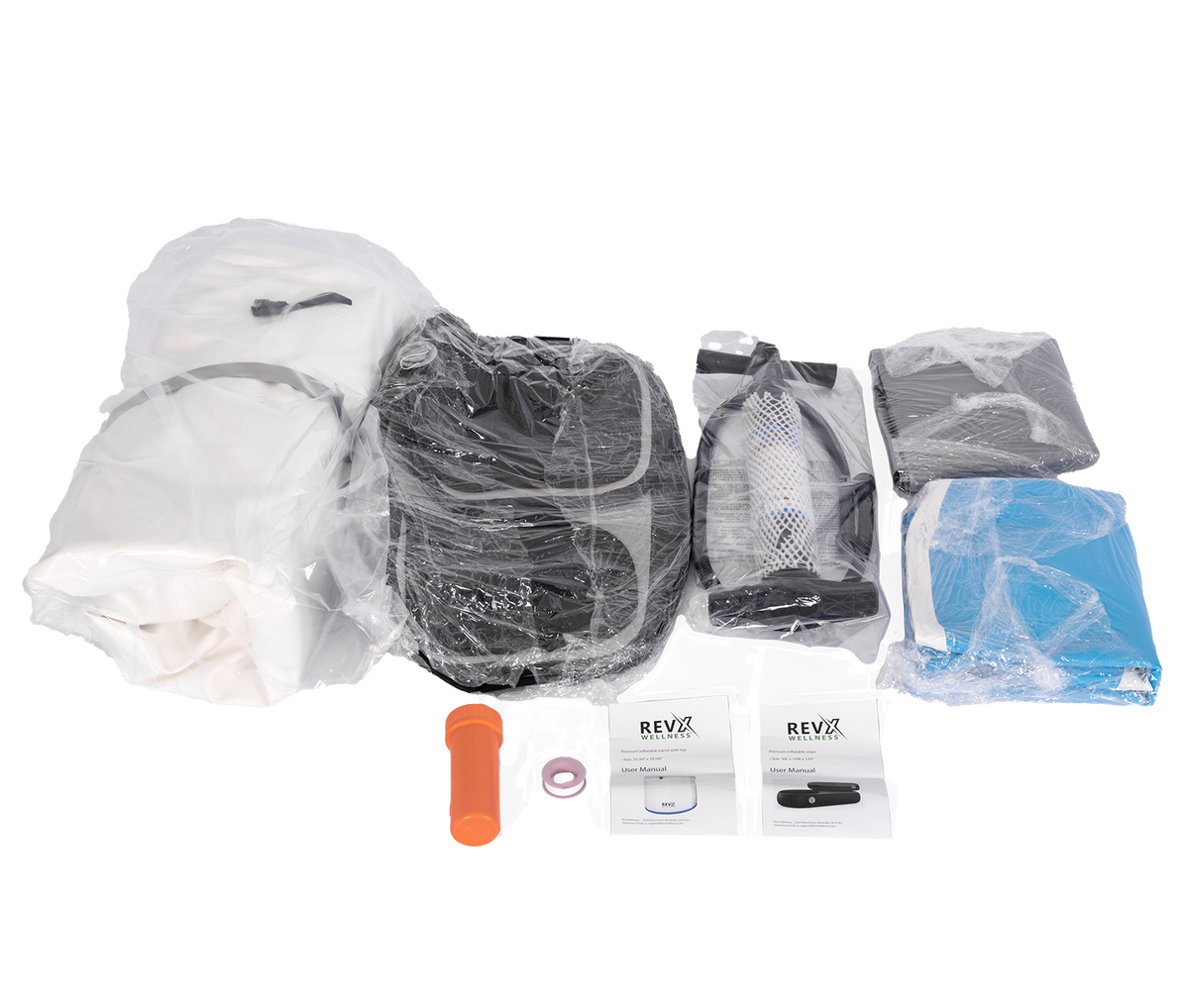RevX Inflatable Cold Plunge Barrel with Steps