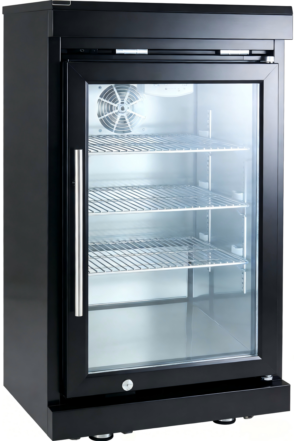 Black Single Door Fridge Cabinet