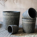Black Cement Pottery Planter