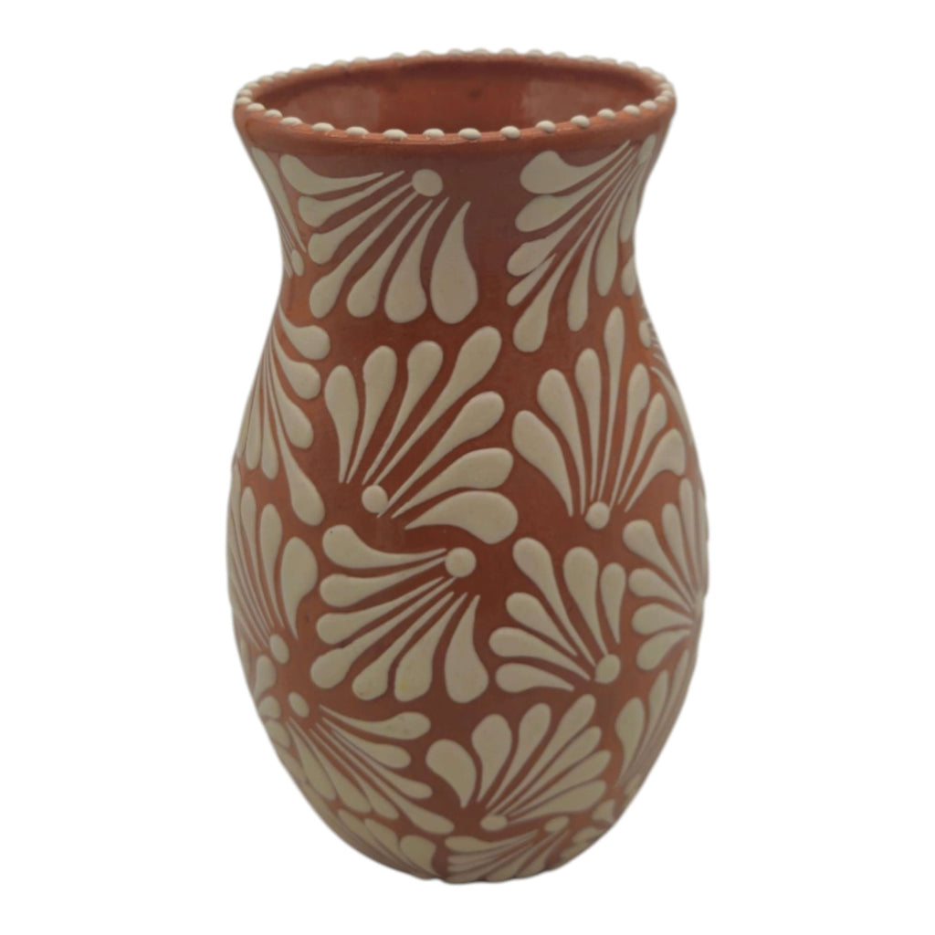 Brown & White Talavera Vase