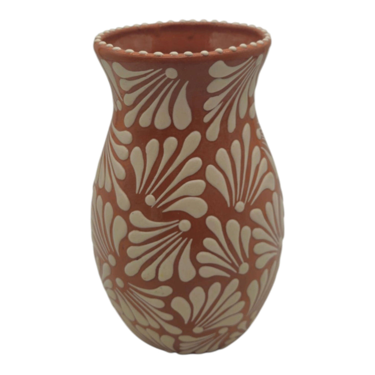 Brown & White Talavera Vase