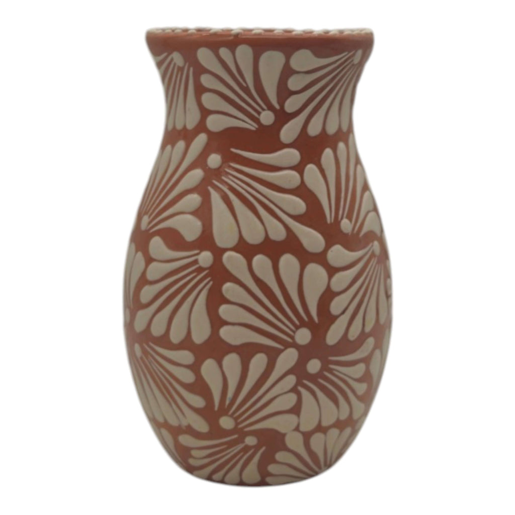 Brown & White Talavera Vase