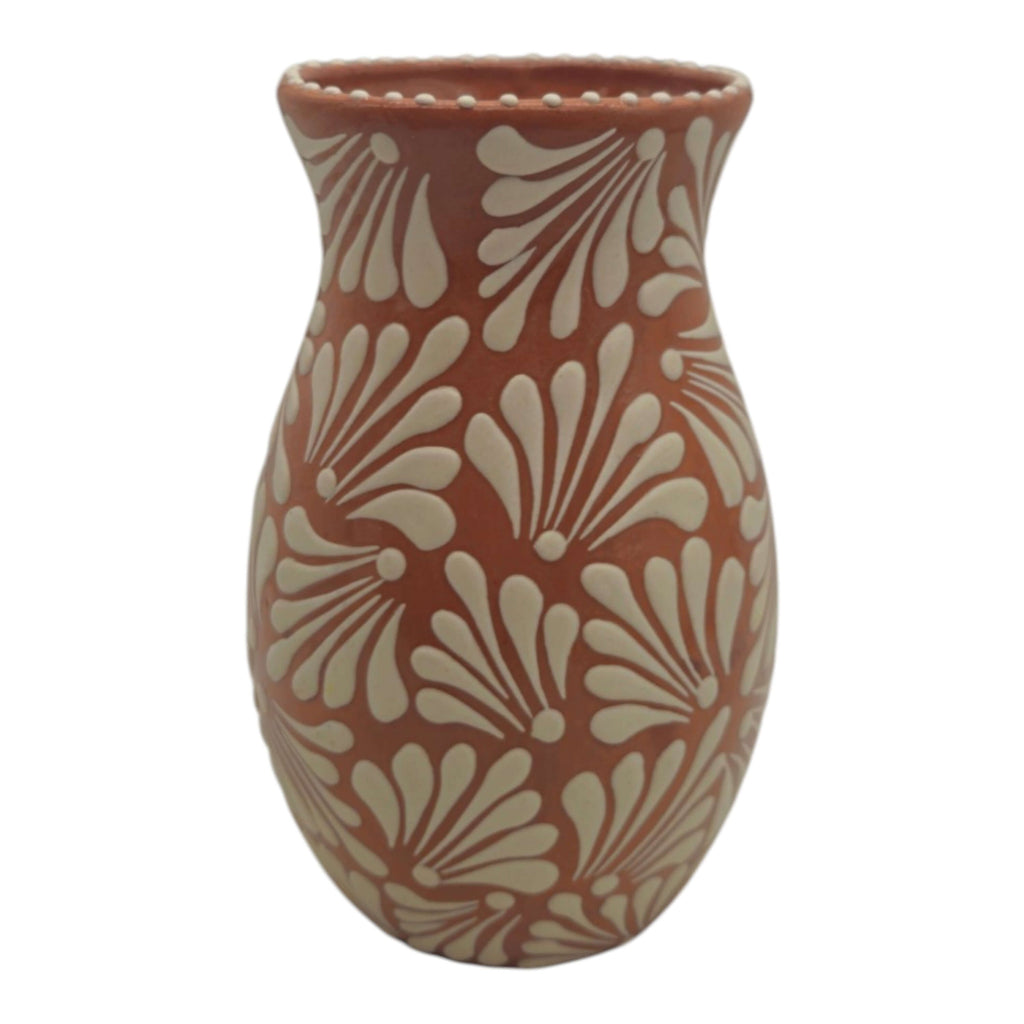 Brown & White Talavera Vase