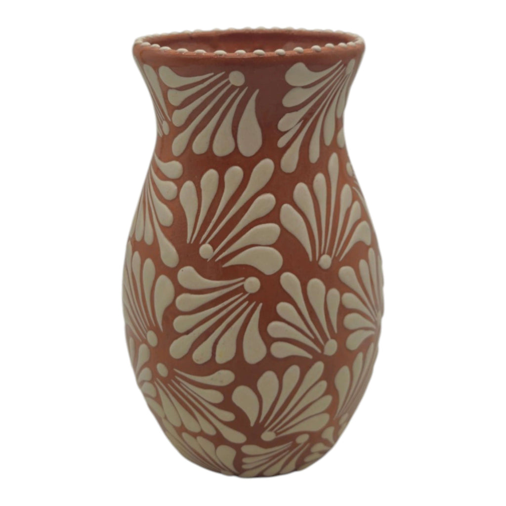 Brown & White Talavera Vase