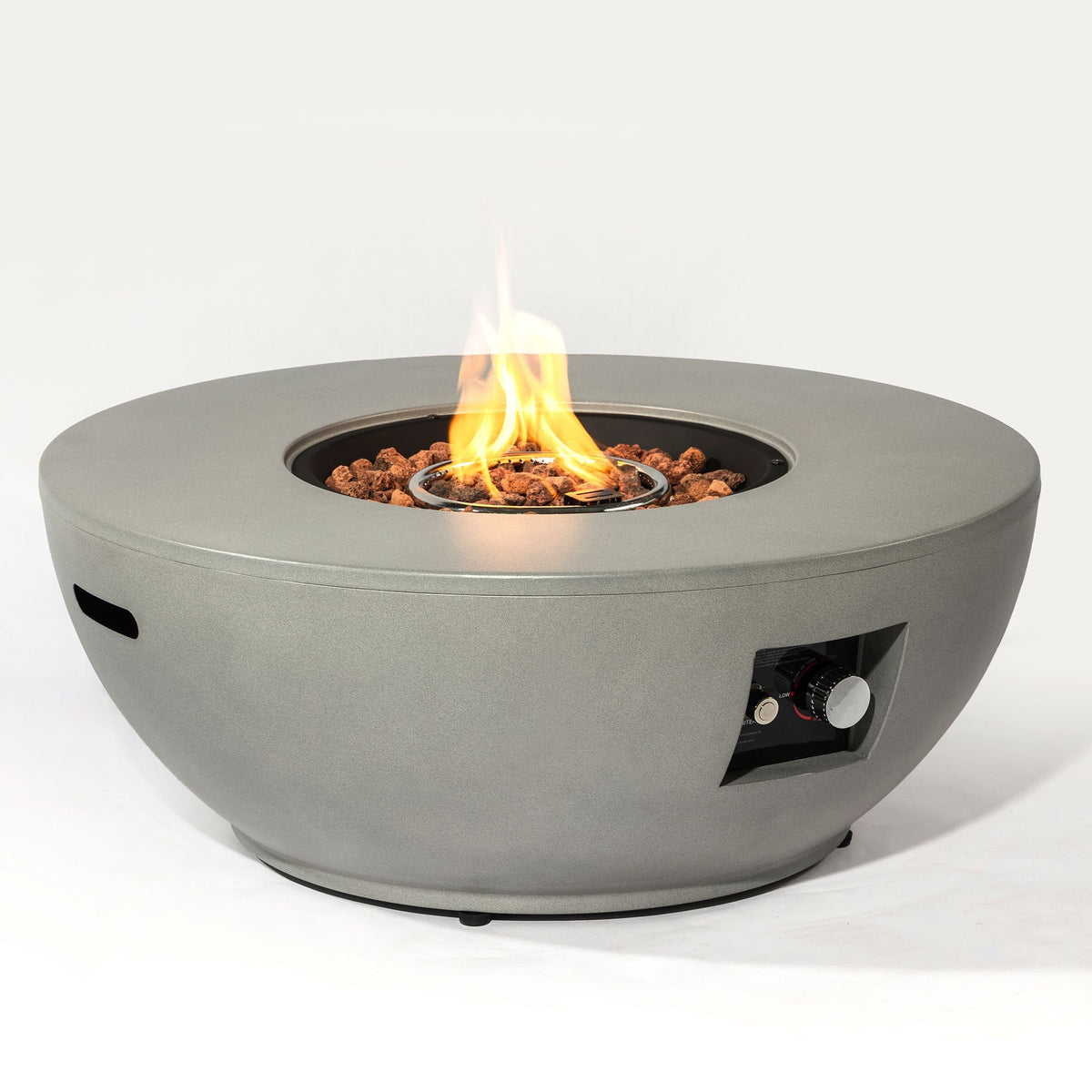 36-Inch Propane Gas Fire Pit Table – Grey Steel