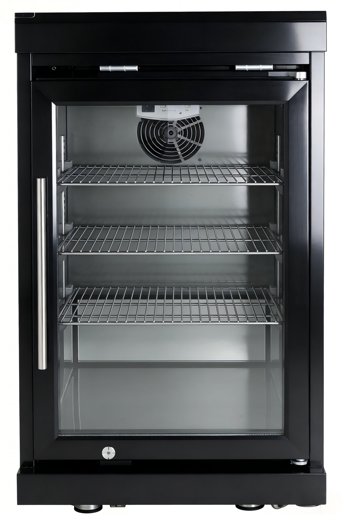 Black Single Door Fridge Cabinet