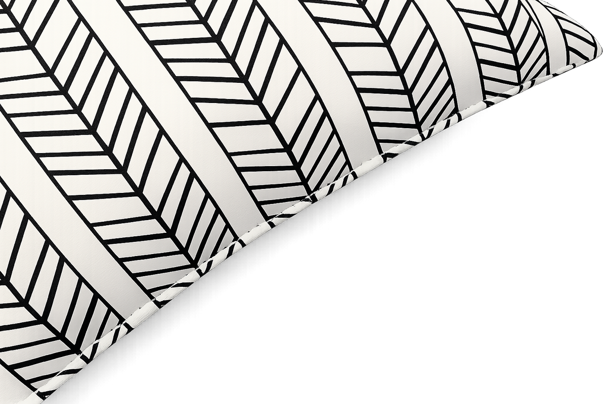 Neutral Striped Outdoor Throw Pillows – Set of 2, 18"