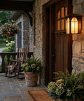 Aztec 14" Outdoor Wall Lantern – Olde Brick Bronze