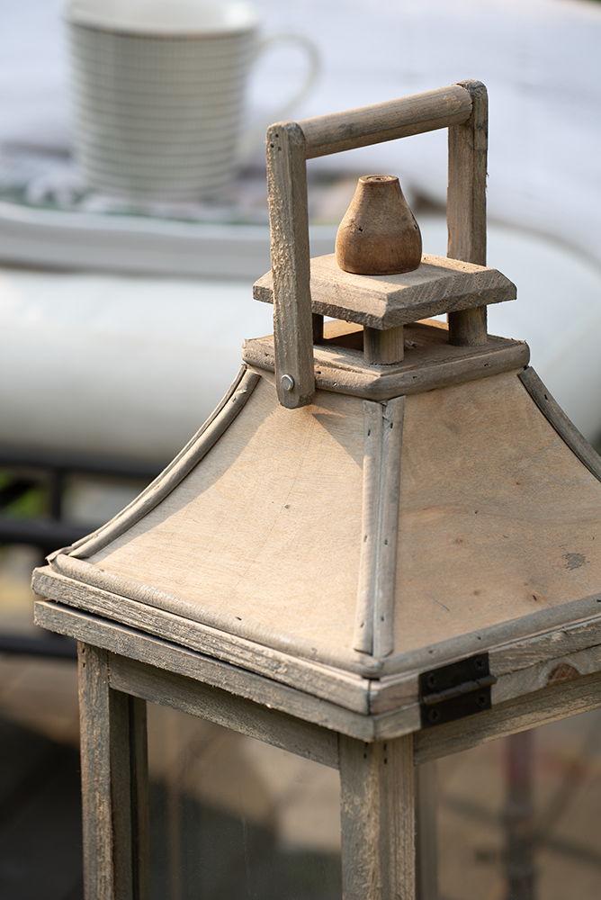 Ivory wood candle lantern set - product view 8