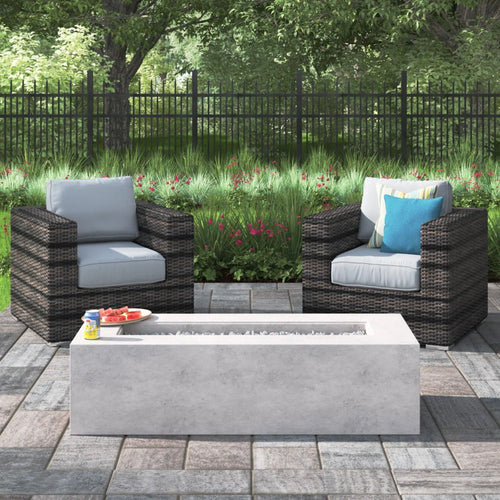 3-Piece Wicker Fire Pit Conversation Set