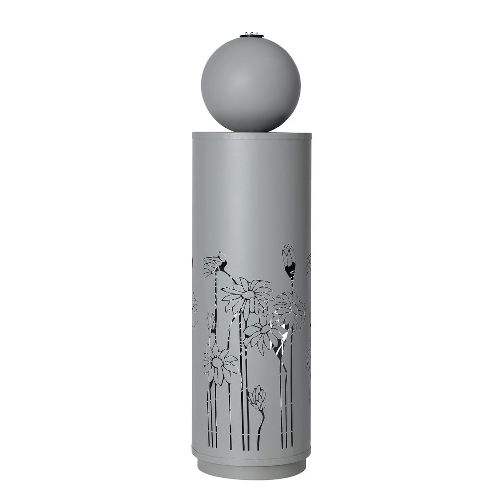 Metal Sphere Outdoor Water Fountain with LED