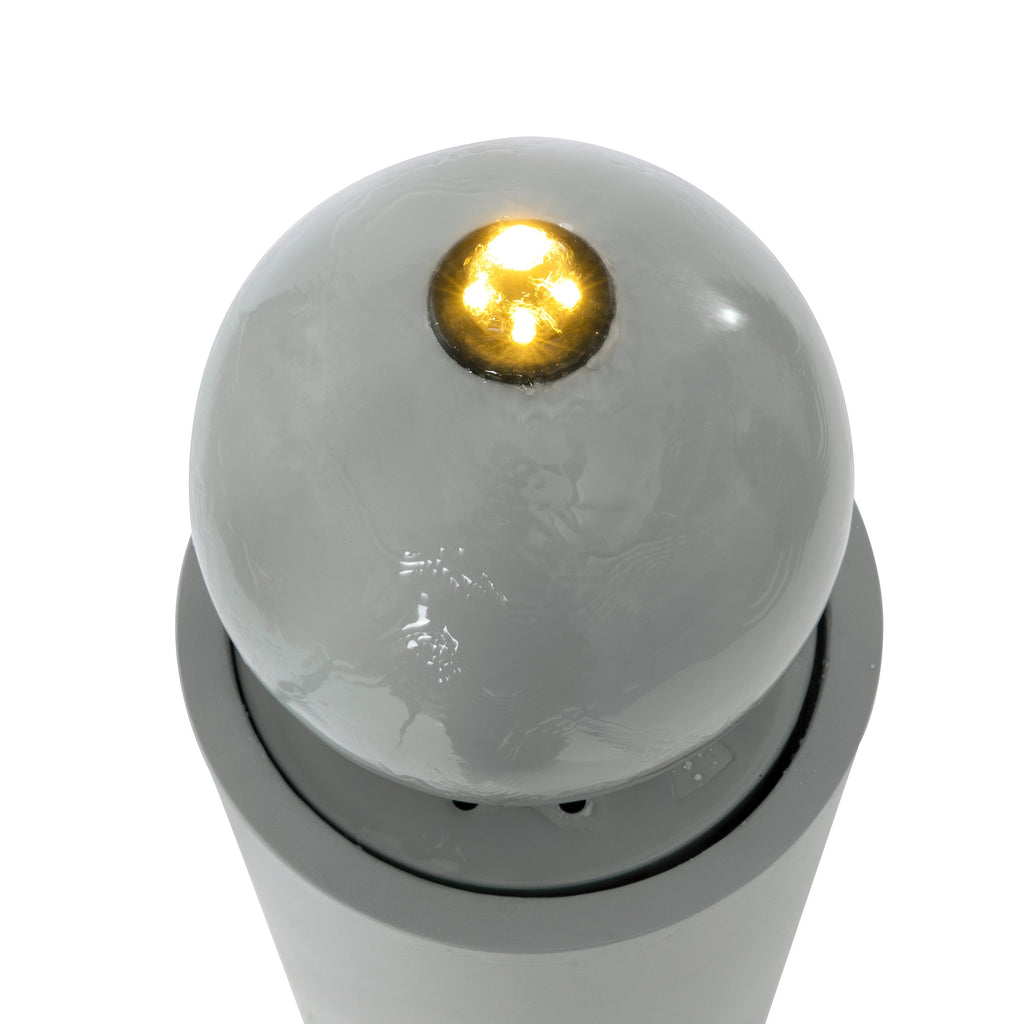 Metal Sphere Outdoor Water Fountain with LED