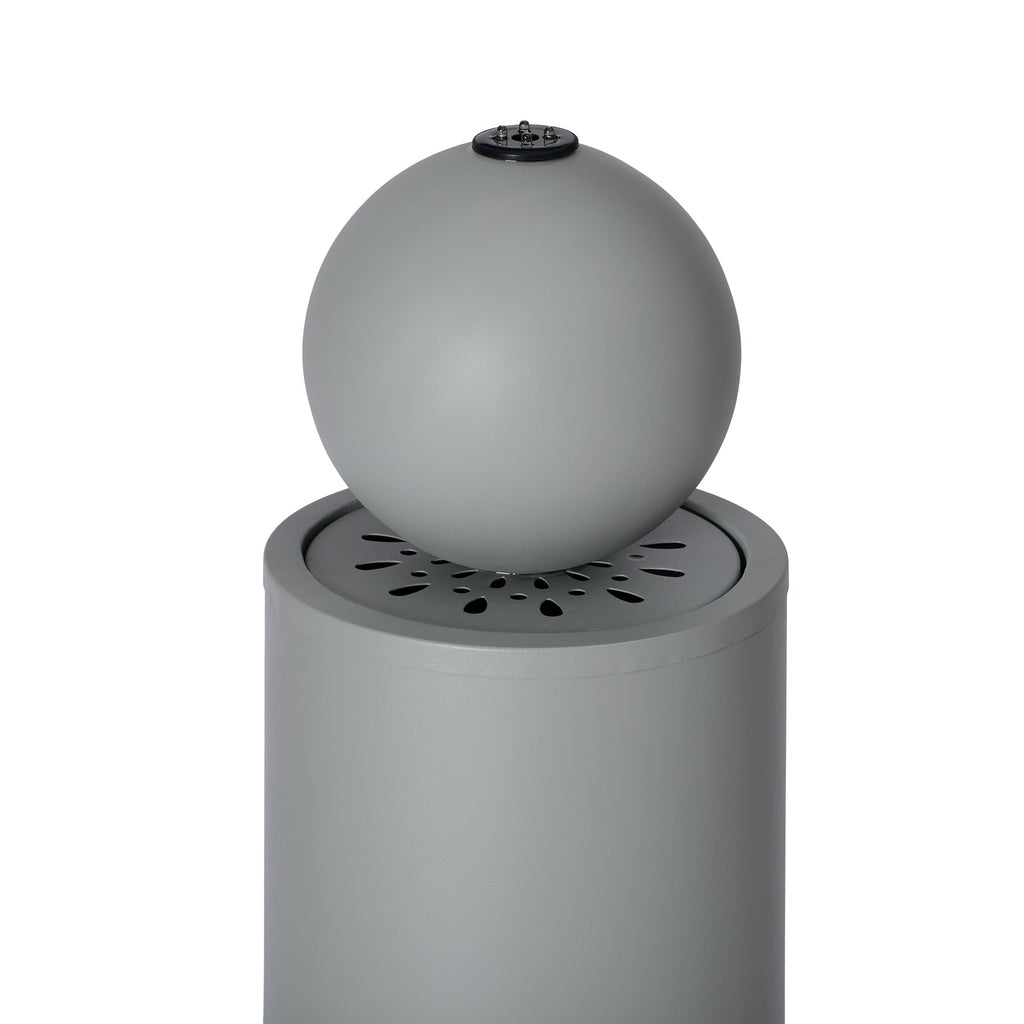 Metal Sphere Outdoor Water Fountain with LED