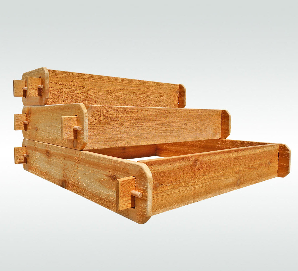 3-Tier Pyramid Cedar Raised Garden Bed