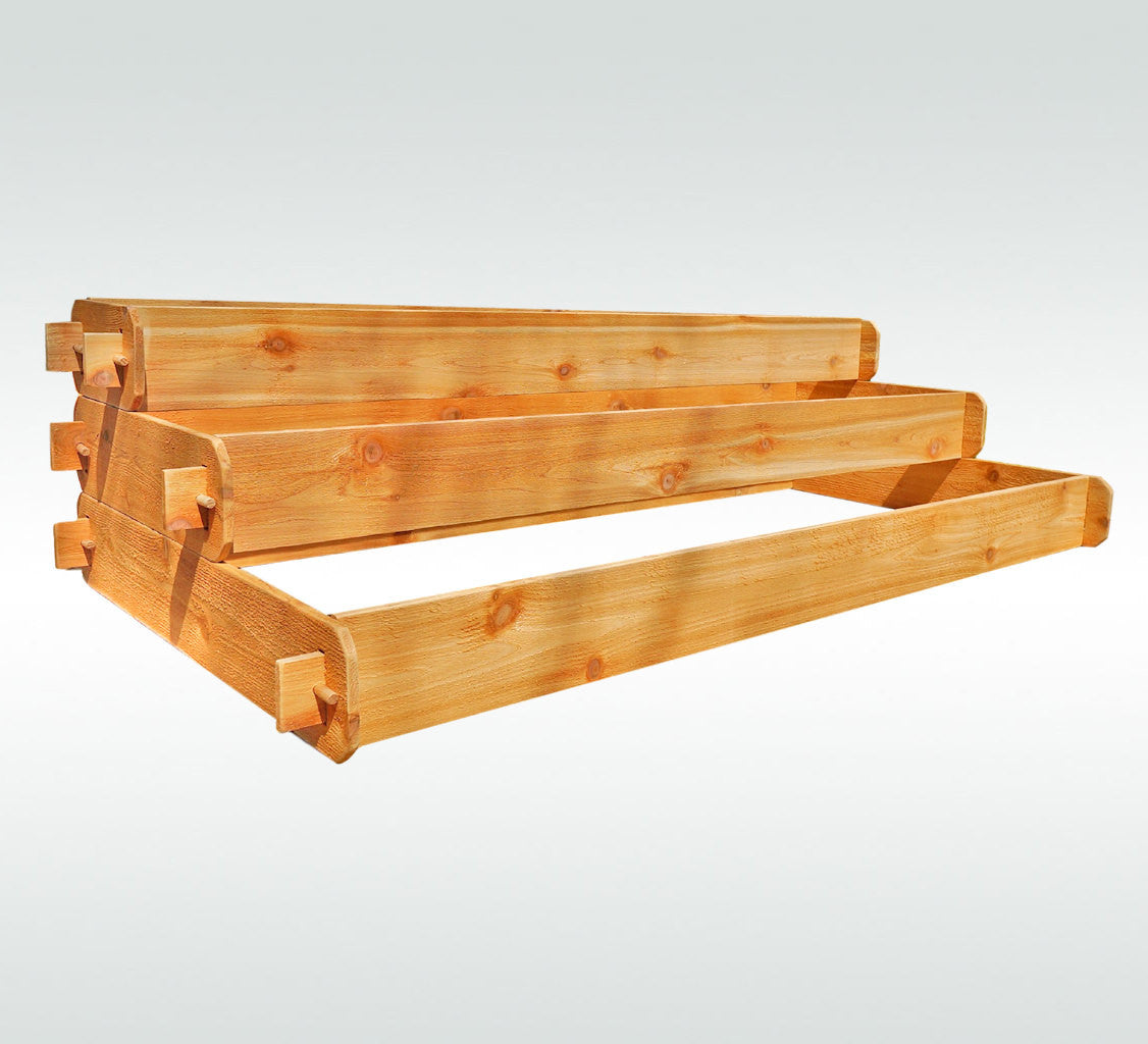 Timberlane Gardens 3-Tier Cedar Raised Garden Bed Kit – 3 × 6 ft