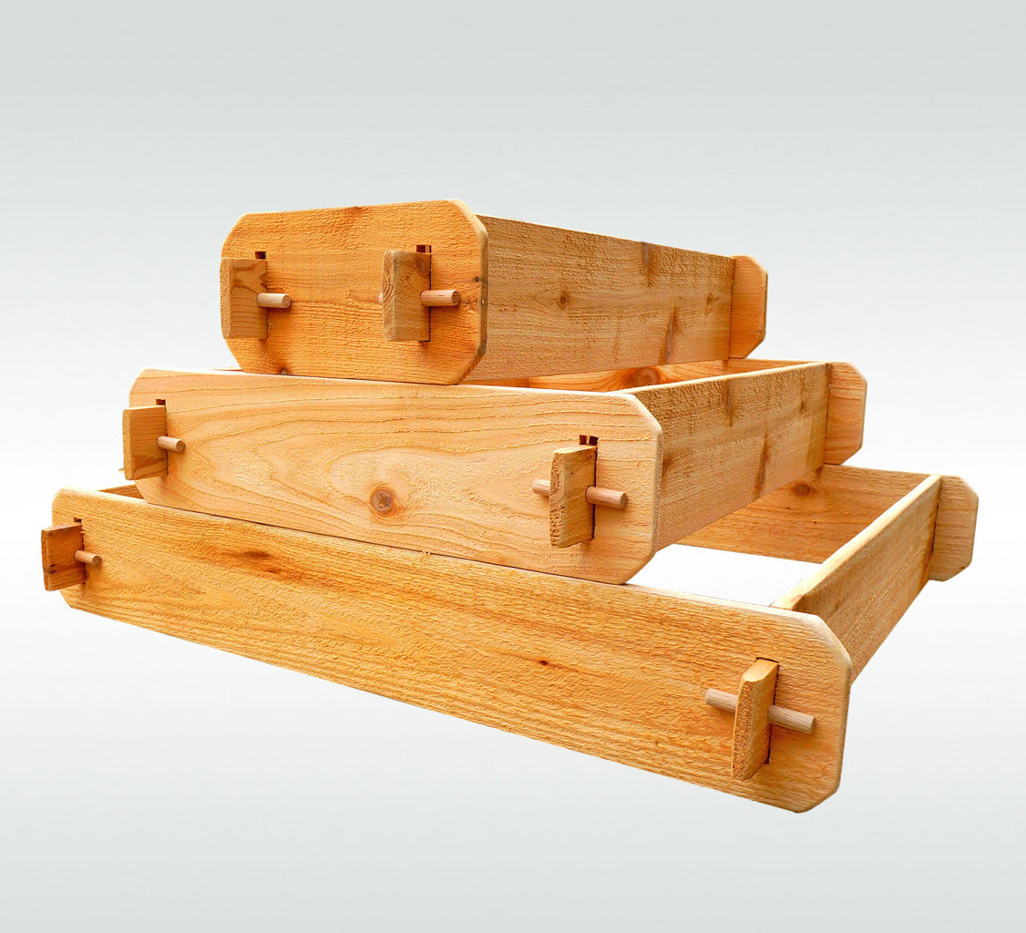 3-Tier Pyramid Cedar Raised Garden Bed