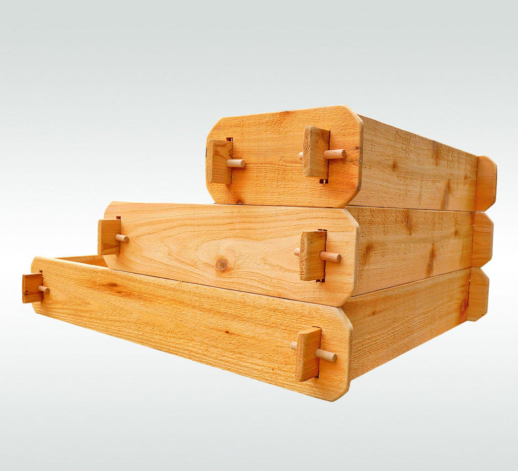 3-Tier Pyramid Cedar Raised Garden Bed