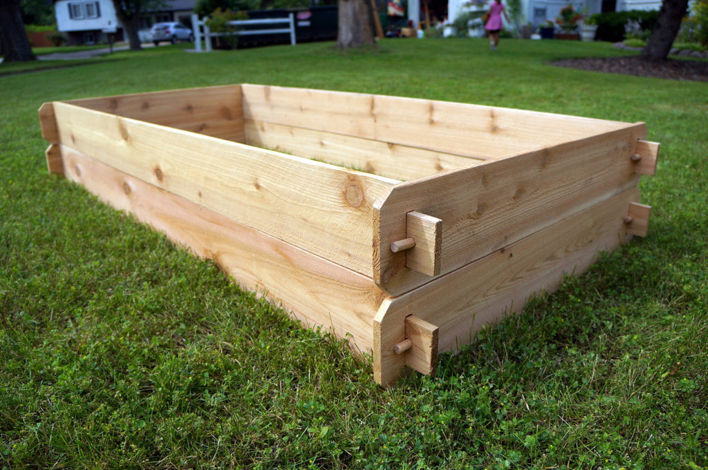Double-Deep Cedar Raised Garden Bed Kit