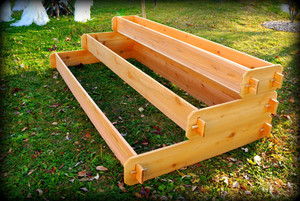 Timberlane Gardens 3-Tier Cedar Raised Garden Bed Kit – 3 × 6 ft
