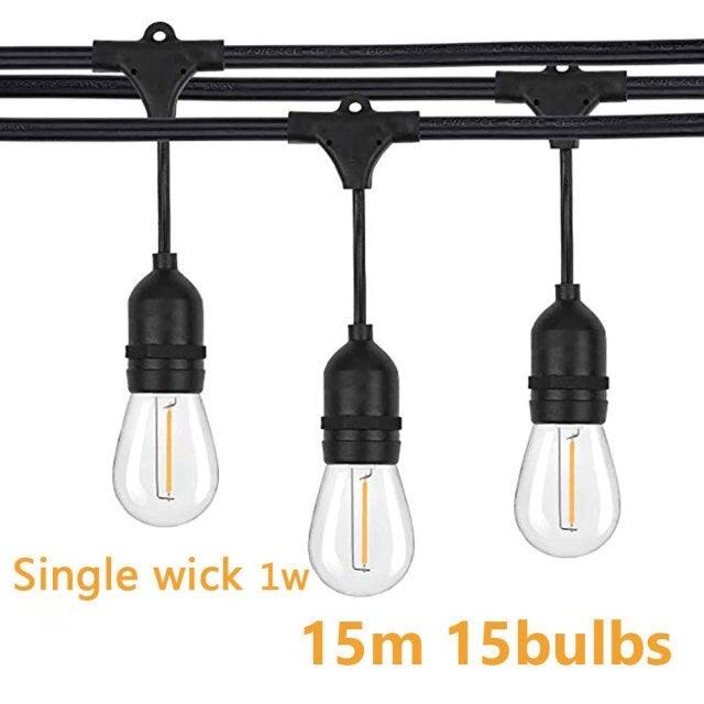 S14 Edison-style LED outdoor string lights - product view 3