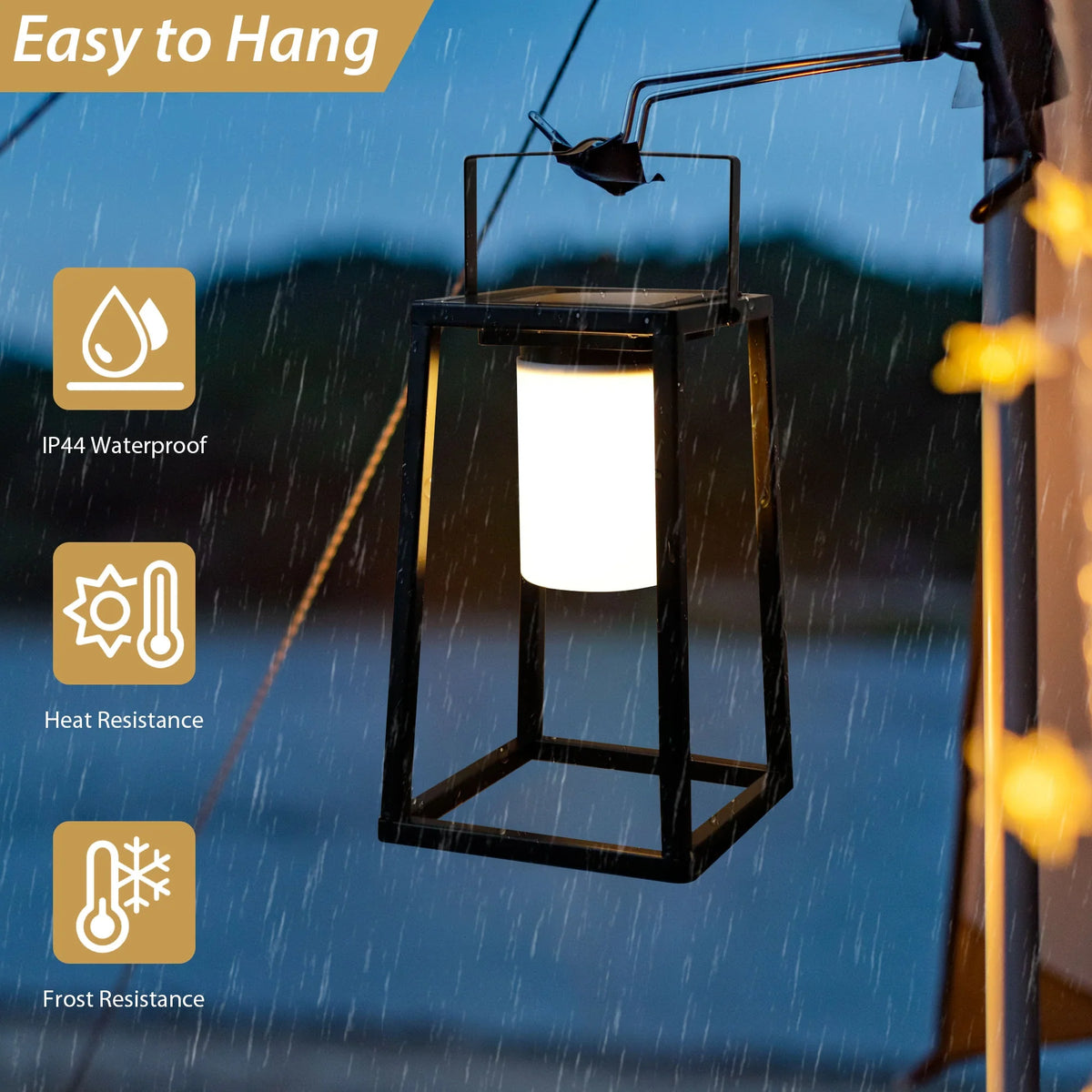Portable solar outdoor lantern - product view 7