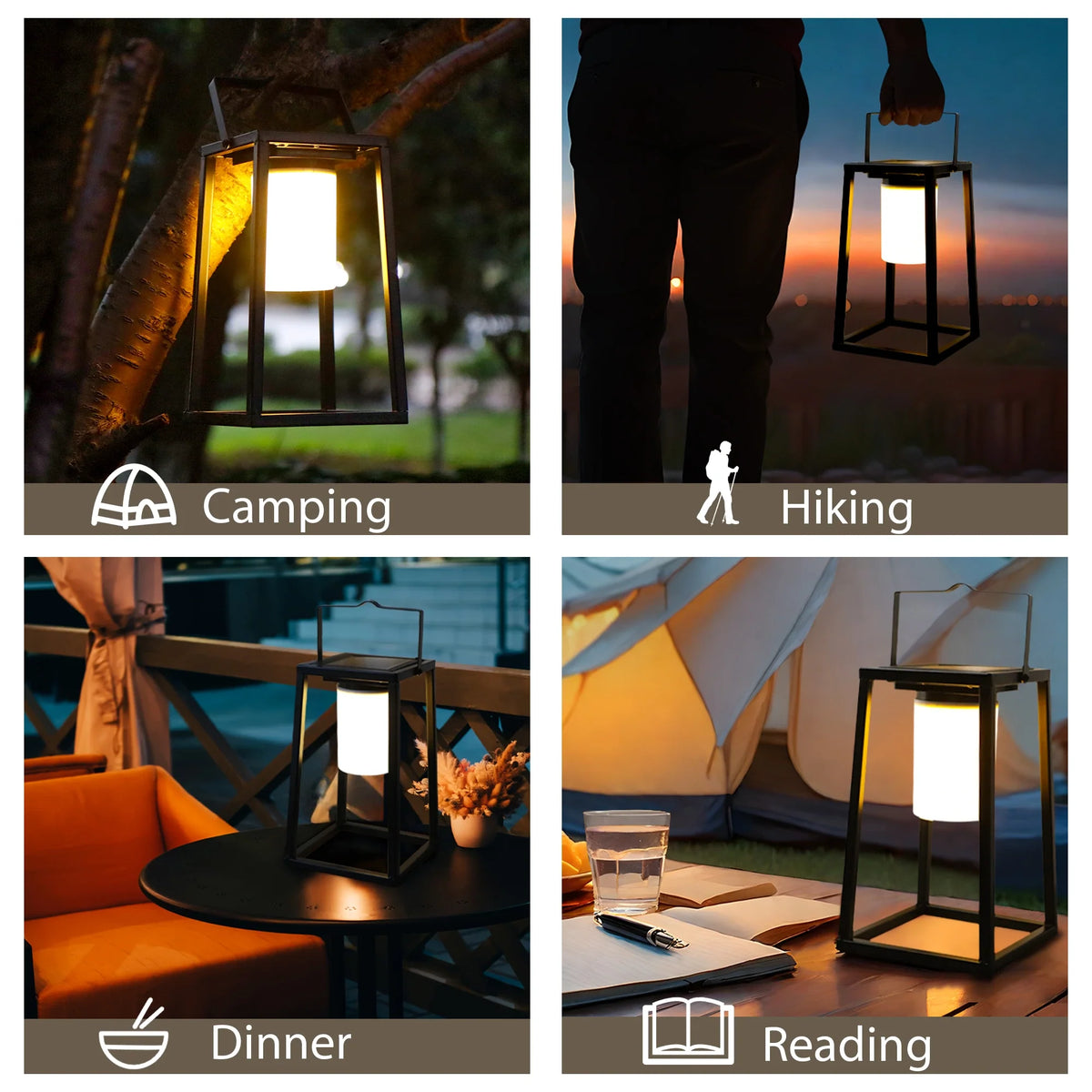 Portable solar outdoor lantern - product view 8
