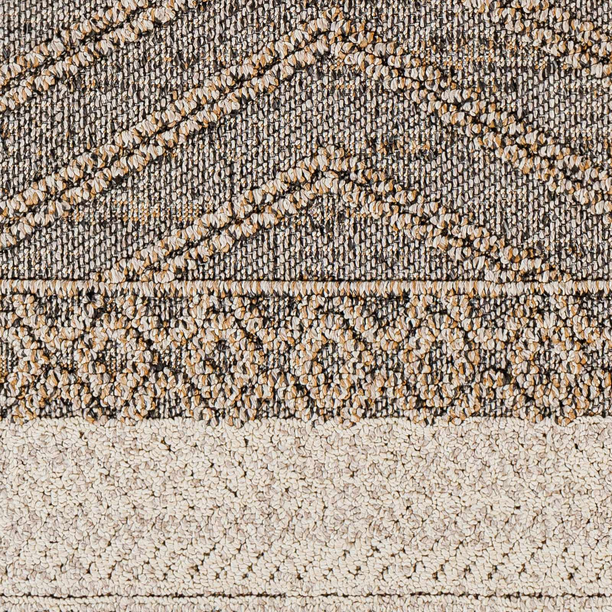 Areli beige charcoal rug color and texture swatch